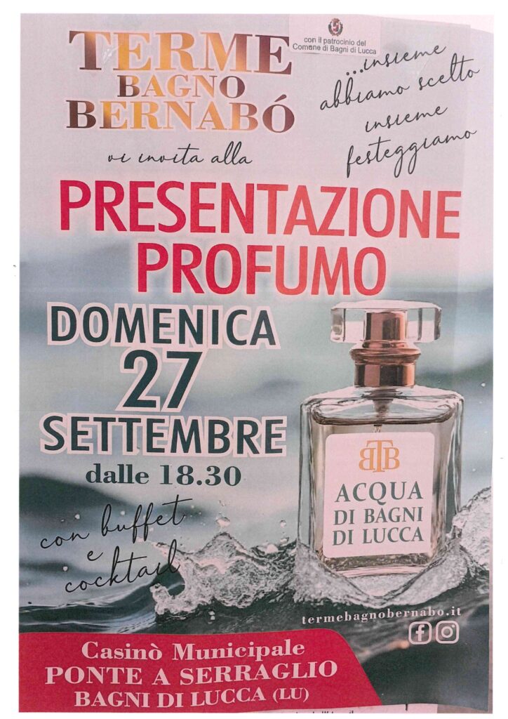 Presentazione Profumo \"Acqua di Bagni di Lucca\"